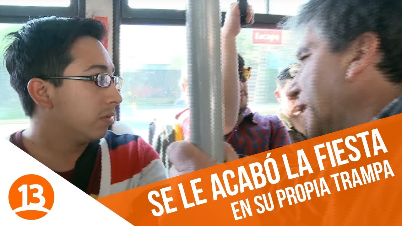 Tío Emilio sorprende a lanzas en la micro | En su propia trampa | Temporada 2014