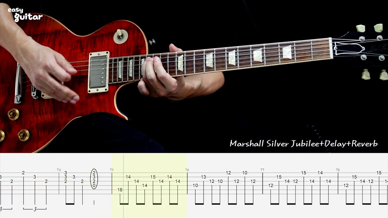 Guns N' Roses - Sweet Child O' Mine Guitar Lesson With Tab Part.1/2 (Slow Tempo)