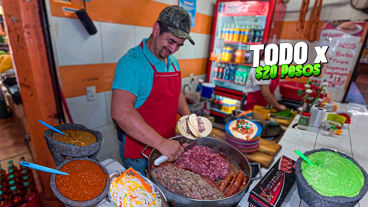 En este Pueblito de Michoacán TODO VALE $20 Pesos y las Carnitas van SIN Chiles