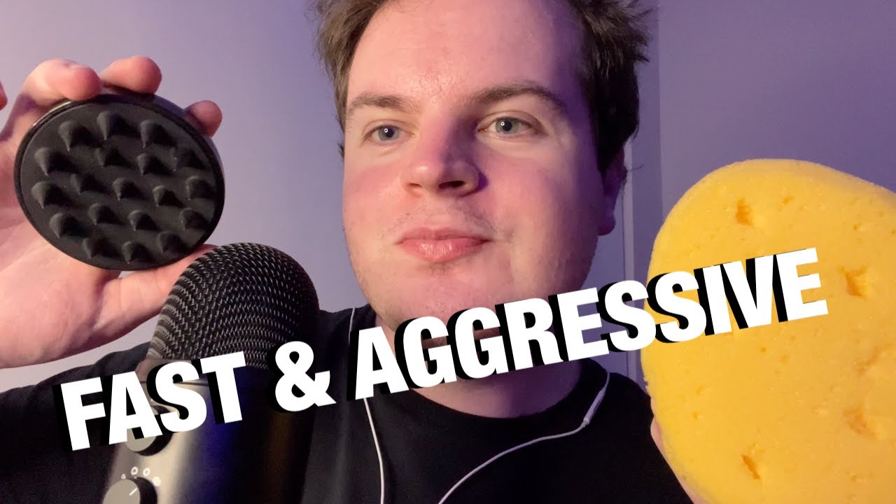 ASMR FAST & AGGRESSIVE TAPPING, SCRATCHING, MIC TRIGGERS + WHISPERED RAMBLES