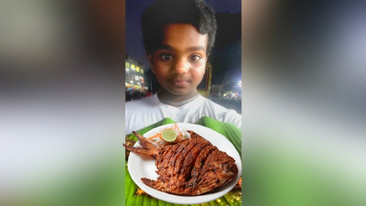 BABULOO VAAYAN EATING HOTELMADE BIGGEST FISH FRY 🎏✨ -#foodies #challenge #vlogs #trending