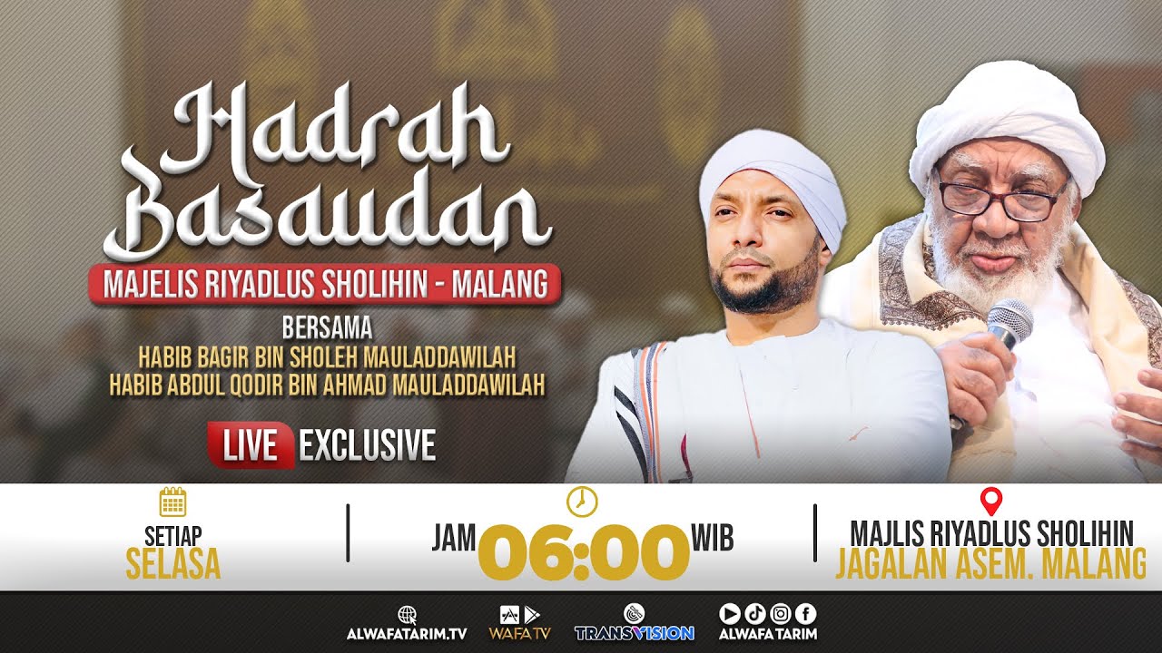🔴LIVE | PEMBACAAN HADROH BASAUDAN DARI MAJELIS RIYADUS SHOLIHIN - JAGALAN ASEM, MALANG