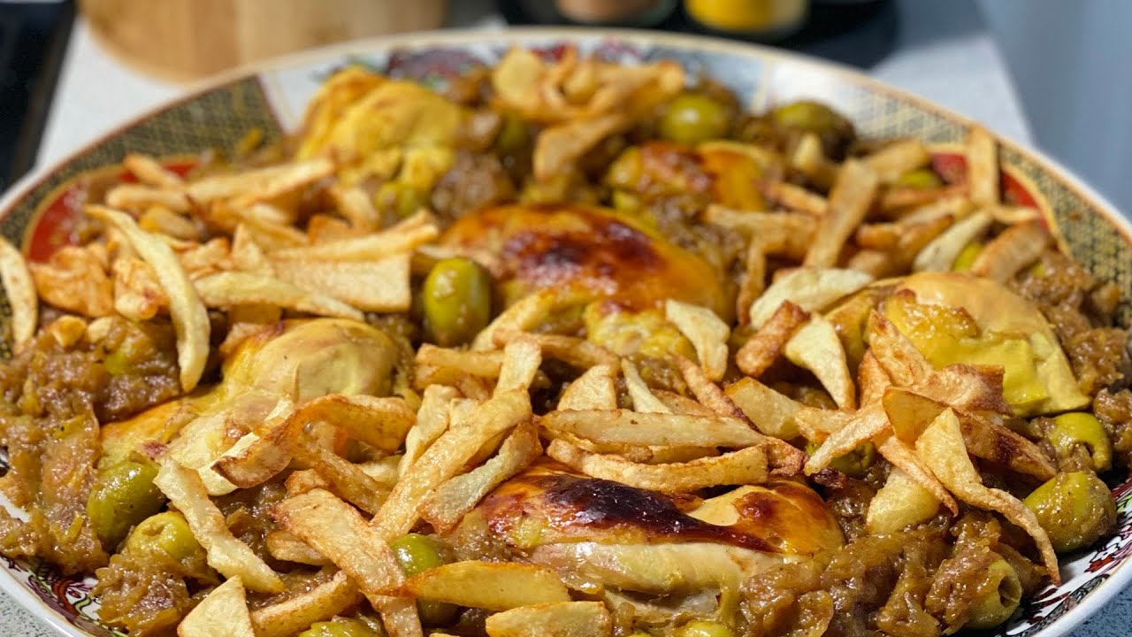 Марокканский жареный цыпленок с луком 🍗🥘