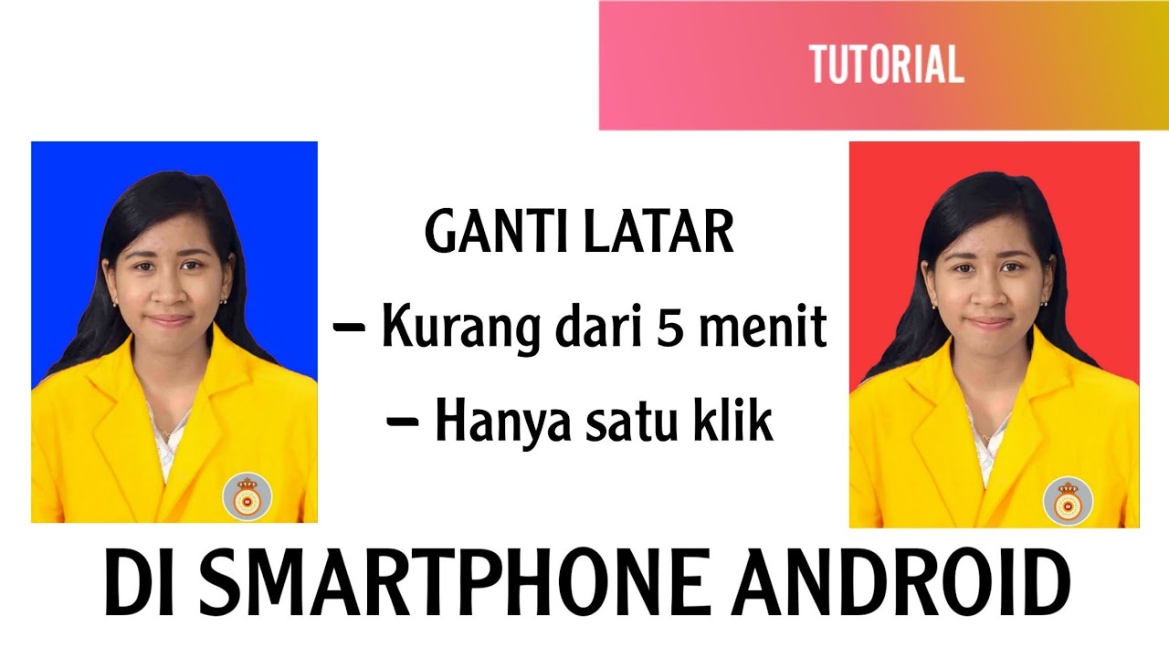 🌺Cara edit pas foto berlatar merah ke biru dan sebaliknya di Android.