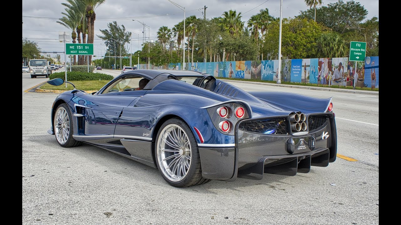 Pagani Huayra Roadster Blue Carbon BEAST Delivery to Pagani Miami & Shmee150 Showed up right on time