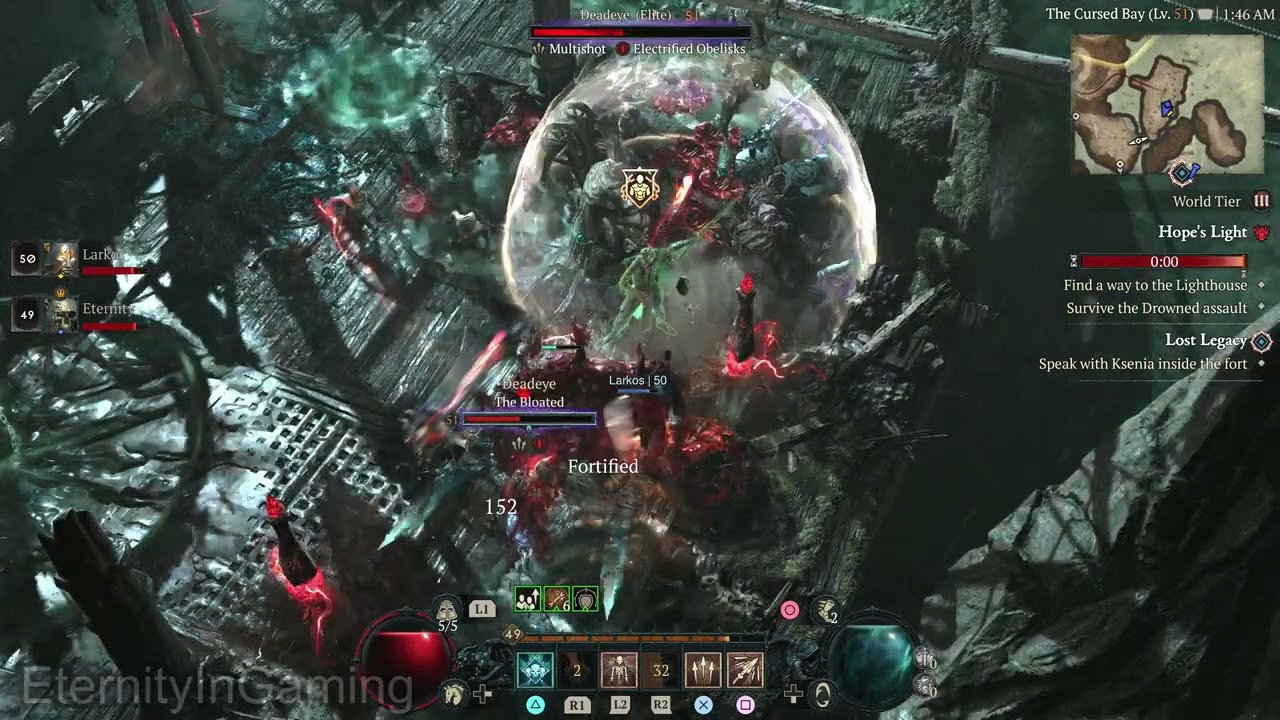 Diablo 4 Hopes Light Stronghold - Flooded Depths Dungeon Location - Aspect of Empowering Reaper