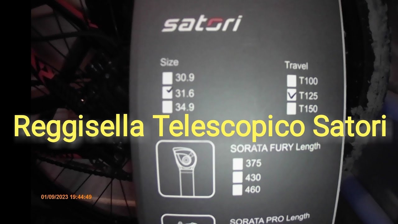 Reggisella Telescopico MTB #cavo esterno Satori. Diametro 31,6 escursione 125mm.