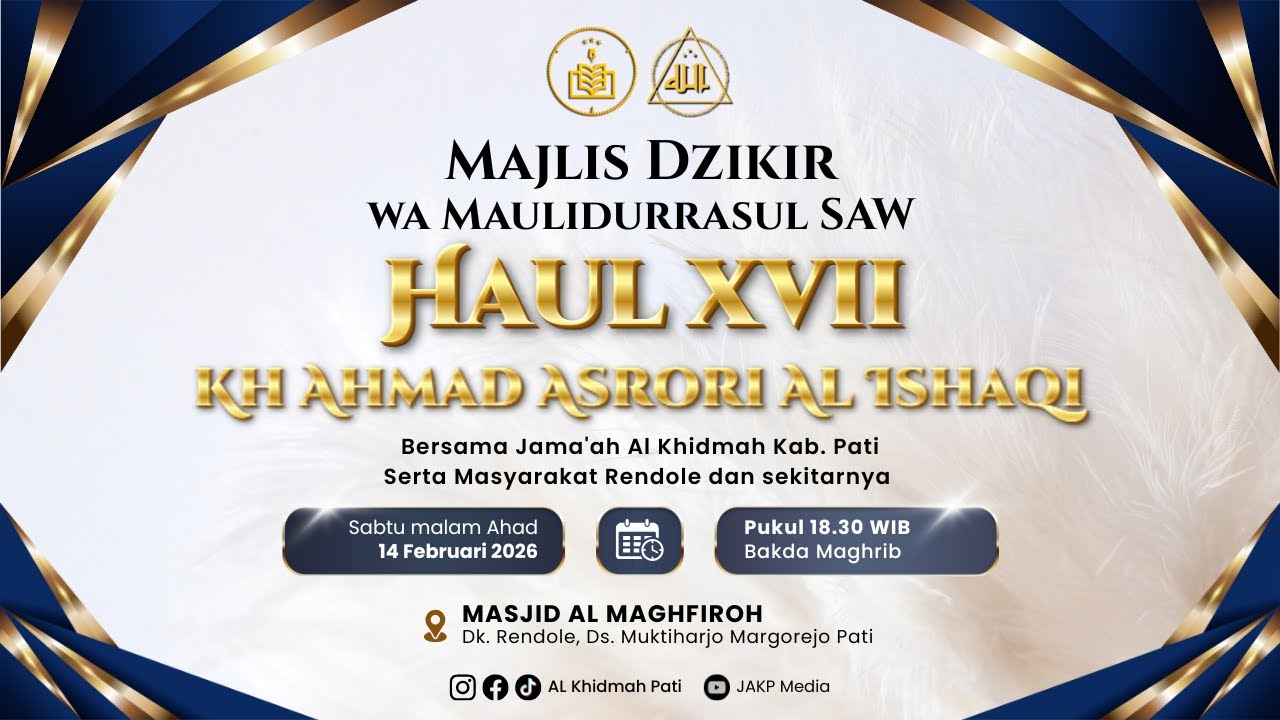 🔴MAJLIS DZIKIR WA MAULIDURRASUL SAW HAUL KE 17 KH AHMAD ASRORI AL ISHAQI RA