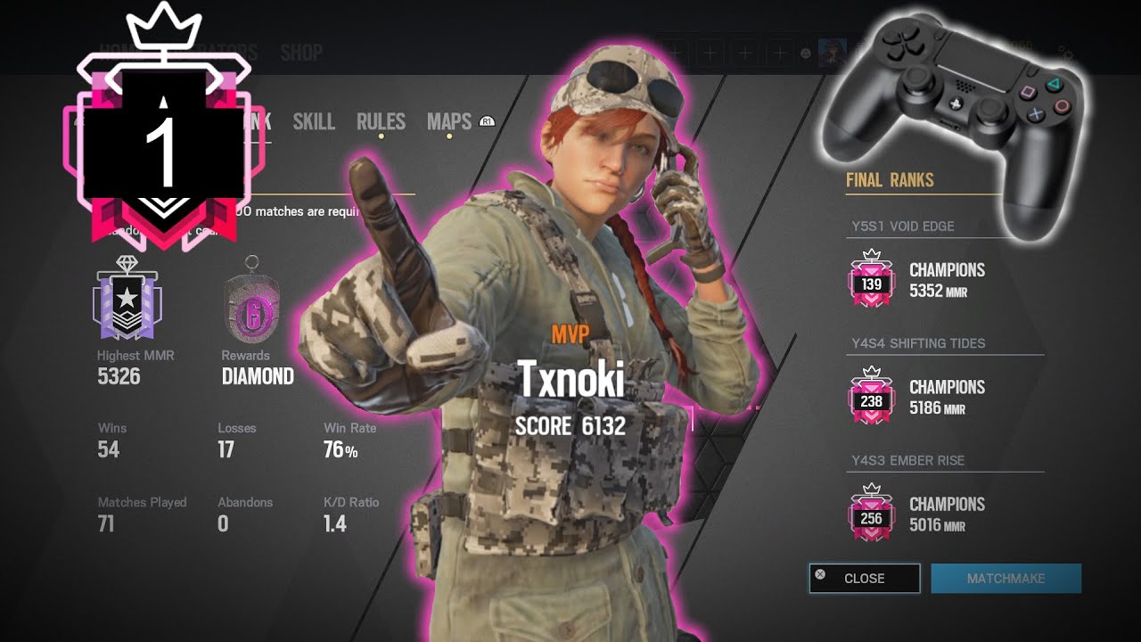 BEST CLAW PLAYER (NO RECOIL): Getting 5k Elo Operation Steel Wave - Rainbow Six Siege PS4 Highlights