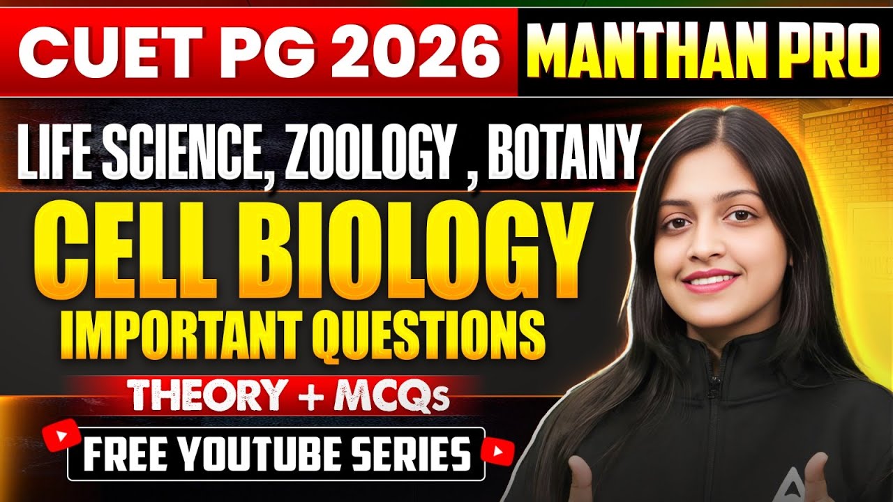 Cell Biology Important Questions | CUET PG 2026 | Manthan Pro |