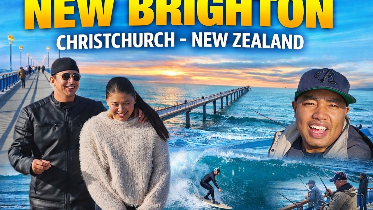 New Brighton Beach Christchurch 🇳🇿 |First Sea Experience#NewBrightonBeach#Christchurch#NZ#NepaliInNZ