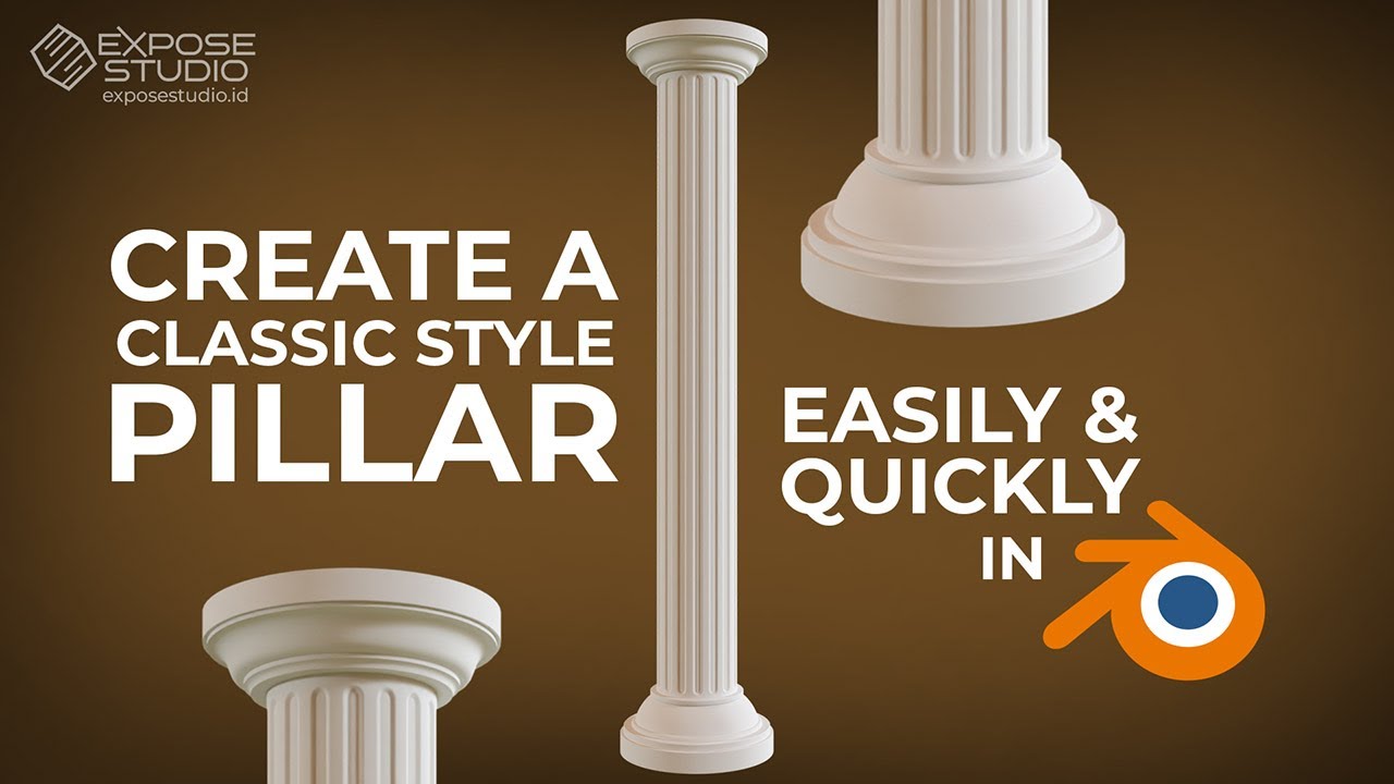 How to model classic style pillars or columns easily in Blender 4.3