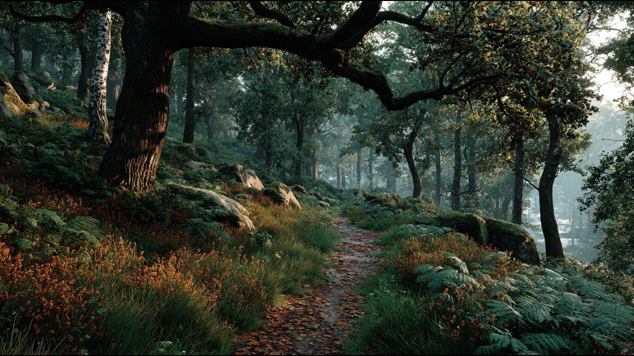 The Quiet Path Beneath the Ancient Oaks | Medieval Fantasy Music & Animated Ambience