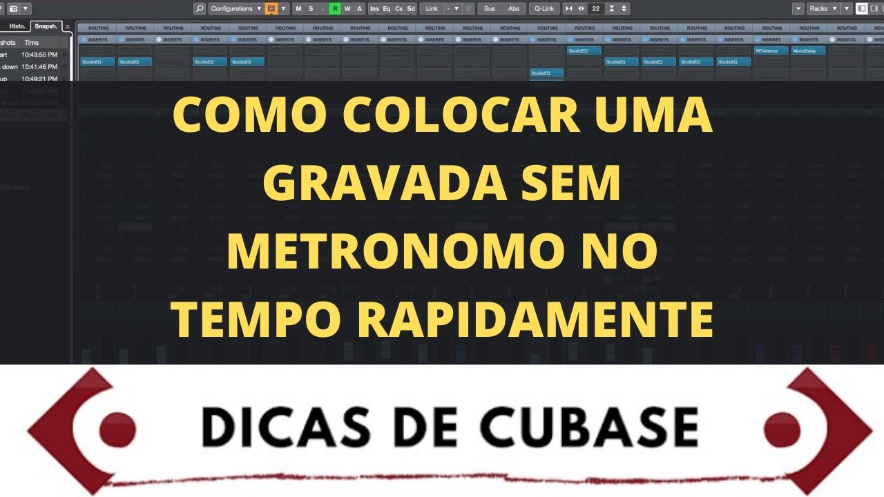 Aprenda a colocar a música no tempo rapidamente no Cubase
