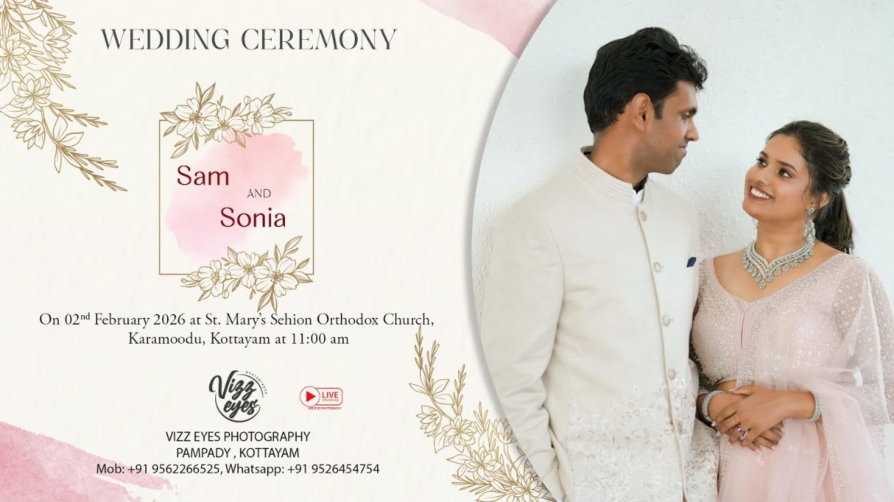 SAM & SONIA || WEDDING || LIVE STREAMING || 02.02.2026 || 11.00 AM