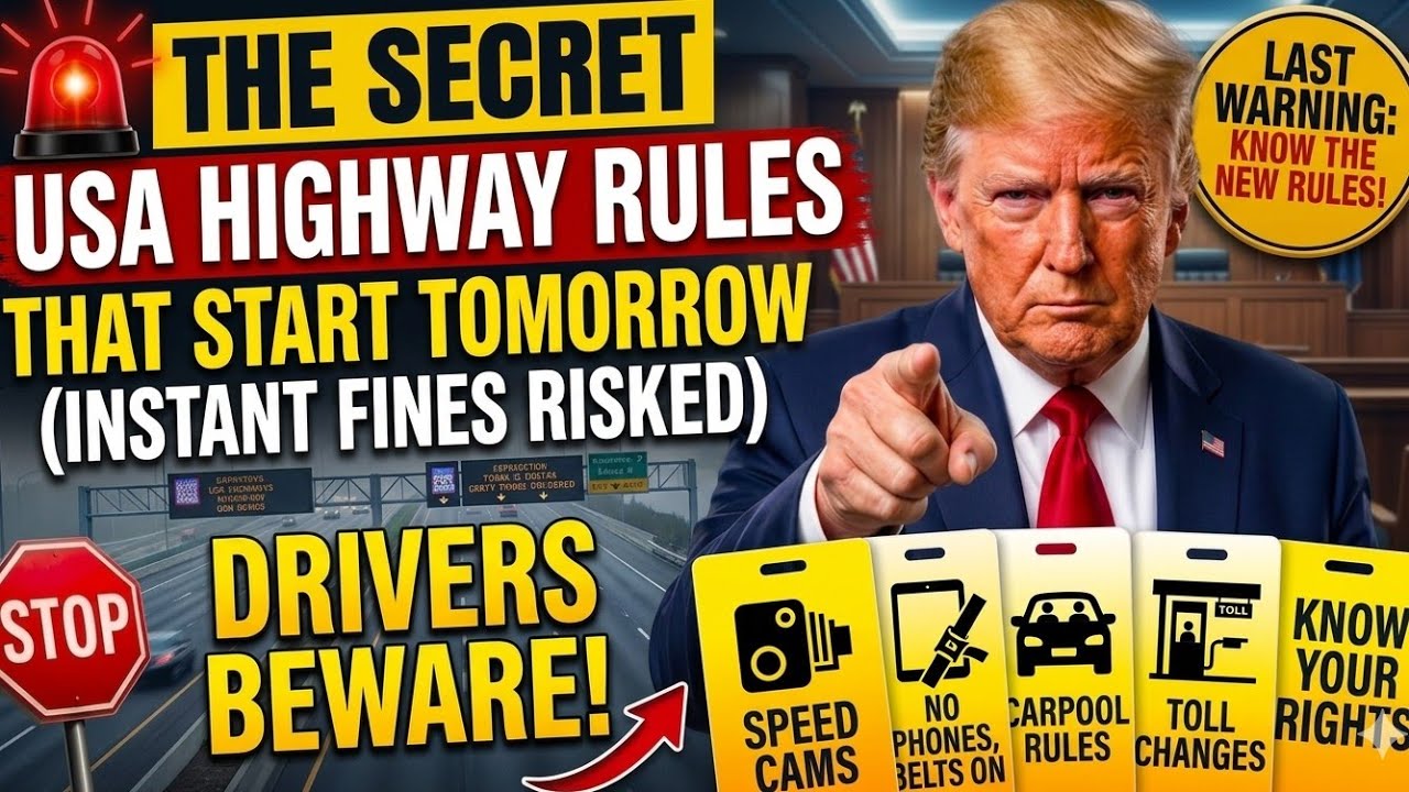 LAST WARNING: New USA Highway Rules Start TOMORROW &mdash; Drivers Risk Instant Fines