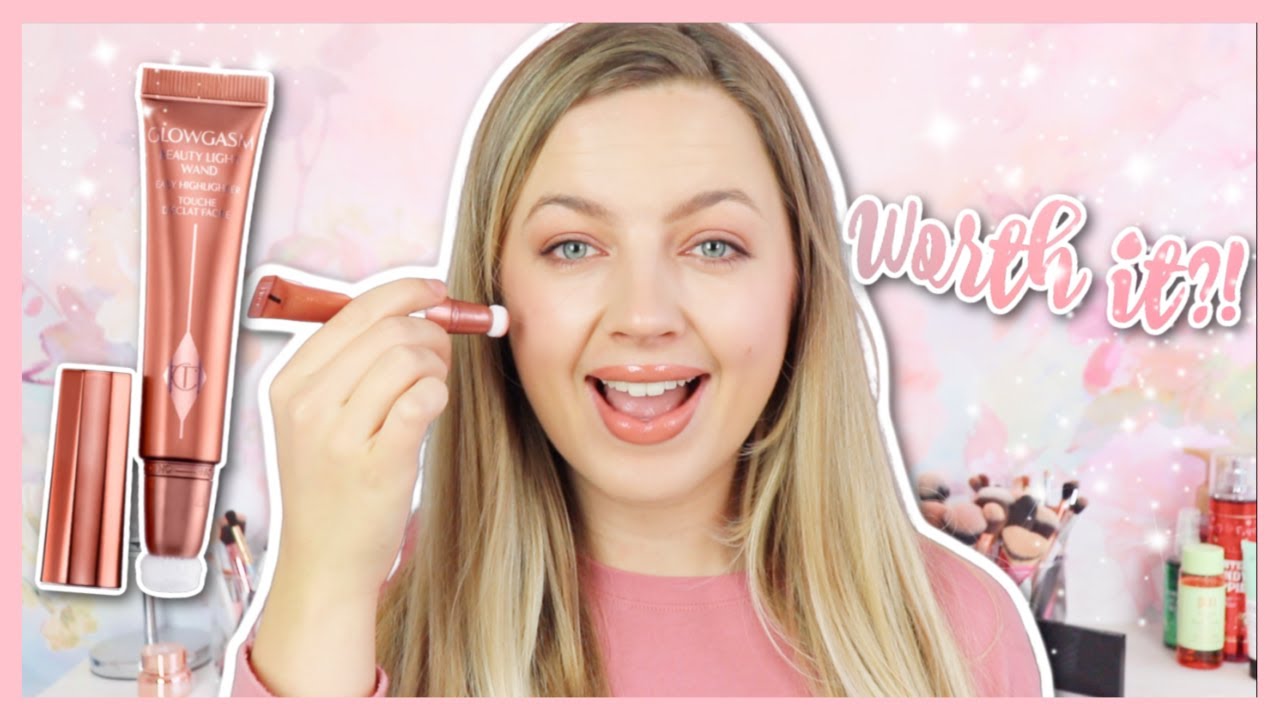 TRYING THE TIKTOK FAMOUS CHARLOTTE TILBURY PINKGASM BEAUTY LIGHT WAND!