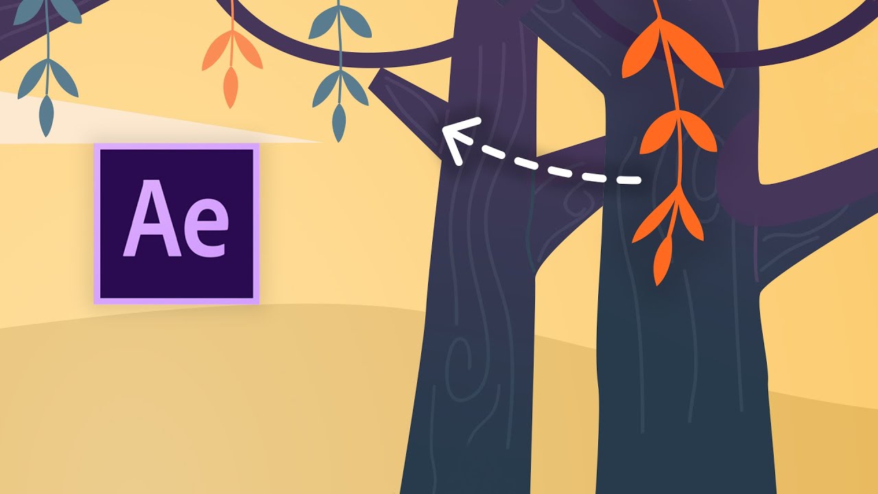 Качающиеся растения в After Effects