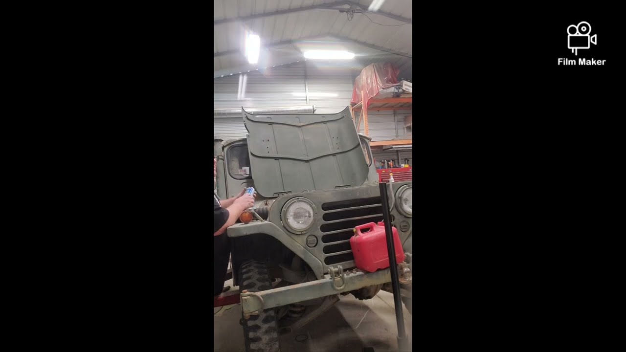 1968 m151a1,  motor start up,