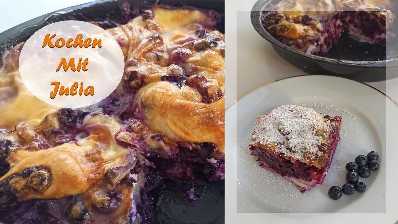 Topfen Heidelbeerstrudel 🤩🥧💜🥳