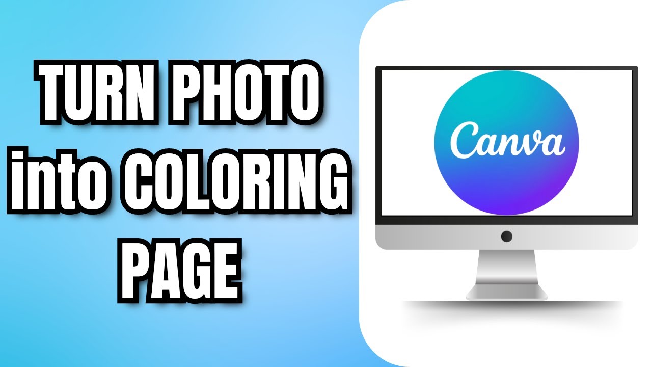 How to TURN PHOTO into COLORING PAGE CANVA