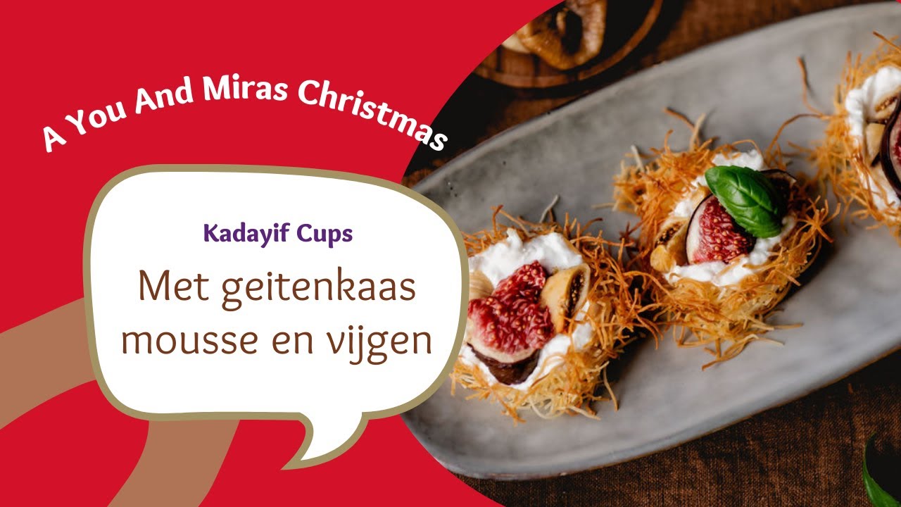 Engelenhaar Bakjes met Geitenkaas Mousse en Gedroogde Vijgen (Kadayif) | Miras Food