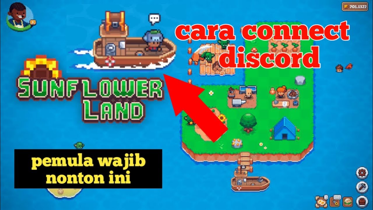 Cara connect discord game sunflower land terbaru