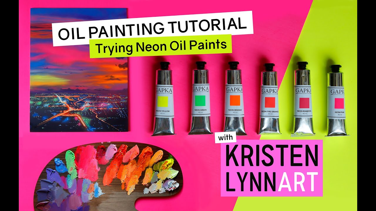 Oil Painting Tutorial || Trying Neon Oil Paint