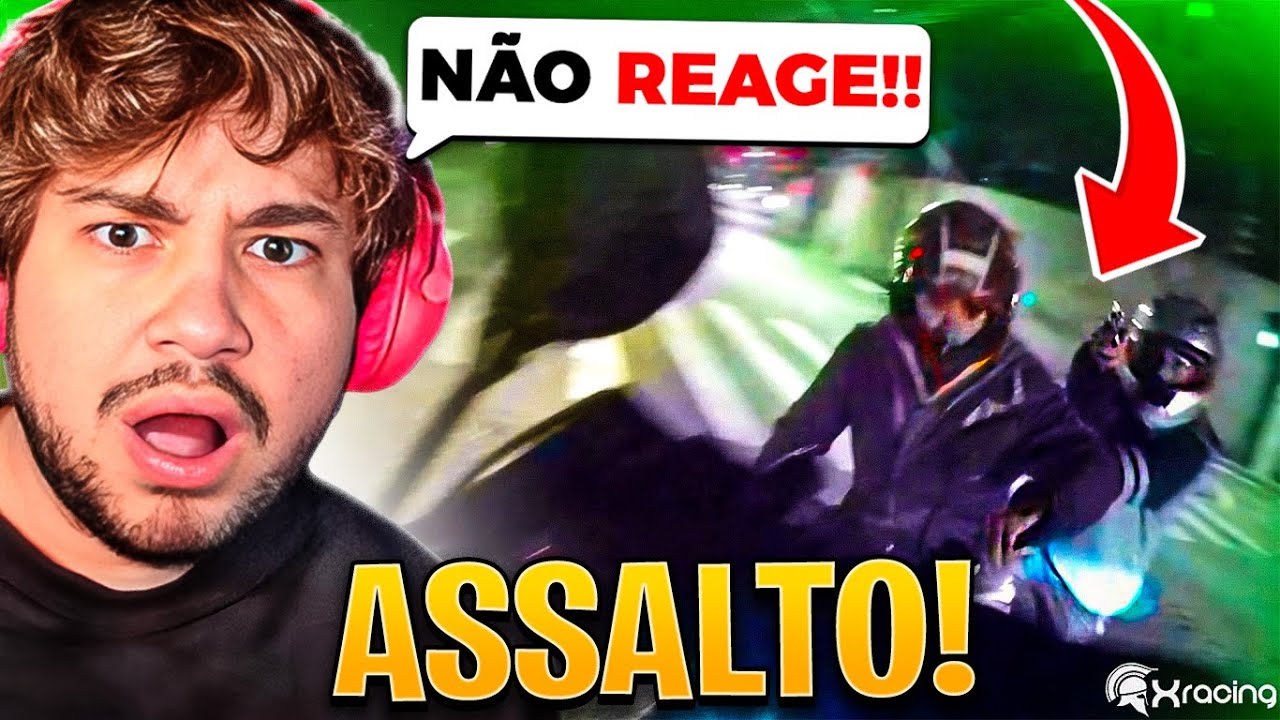 ELE REAGIU AO ASSALTO DE 2 CARAS EM UMA MOTO! 😱 - React Xracing
