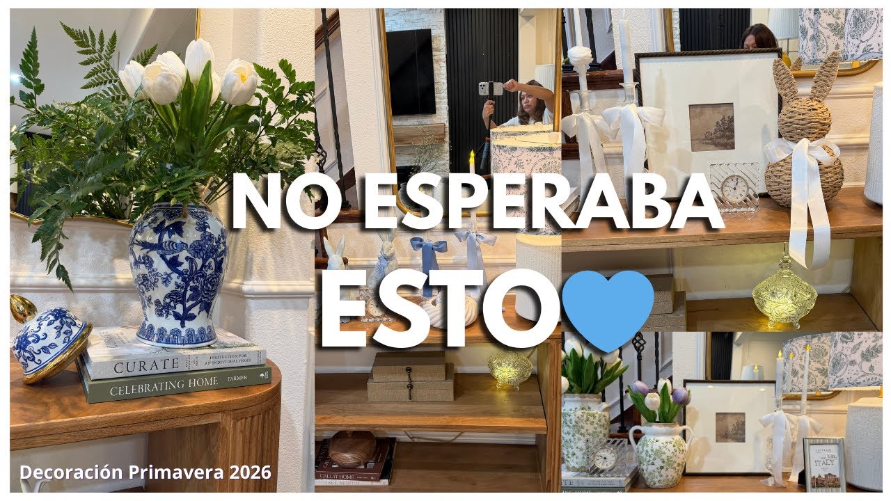 No Pensé Que El Azul Se Viera Tan Elegante💙 Decoración Primavera 2026| Mesa de Entrada