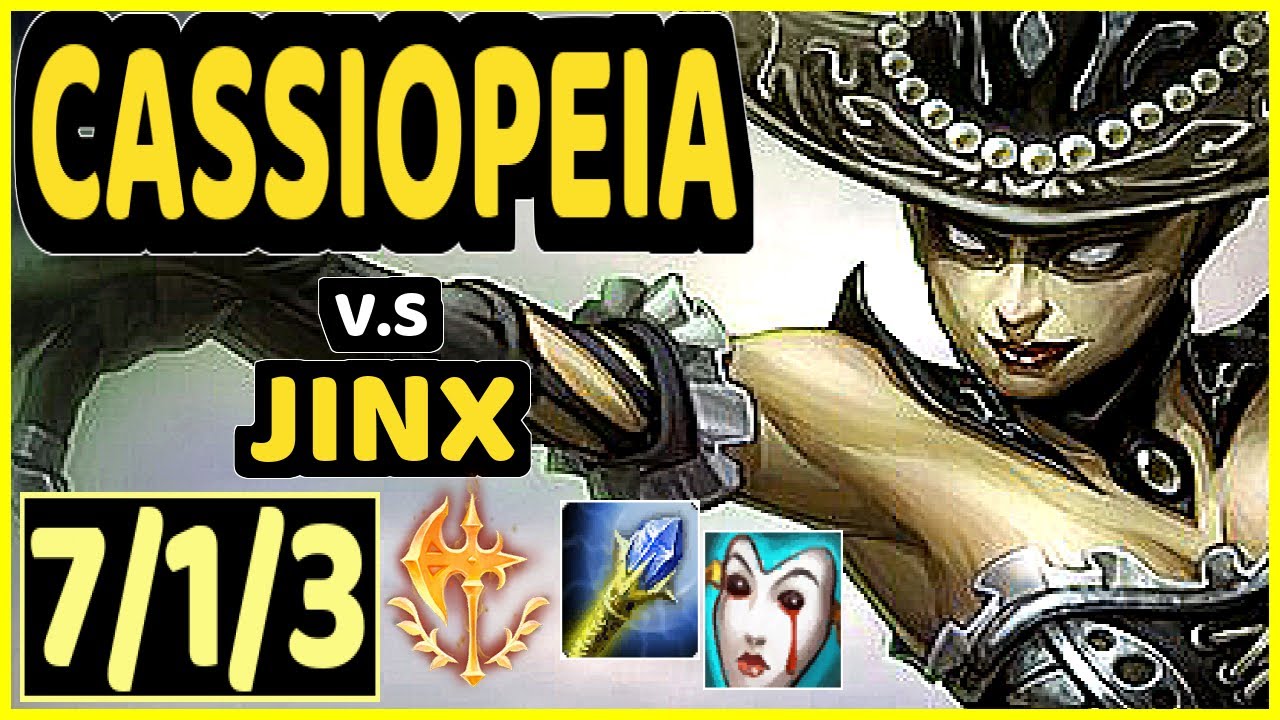 NUCLEAR (CASSIOPEIA) vs JINX - 7/1/3 KDA BOTTOM ADC GAMEPLAY - KR Ranked GRANDMASTER