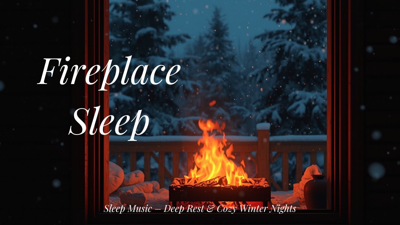 🔥 Fireplace Deep Sleep Music – Cozy Cabin Piano for Long Rest & Meditation
