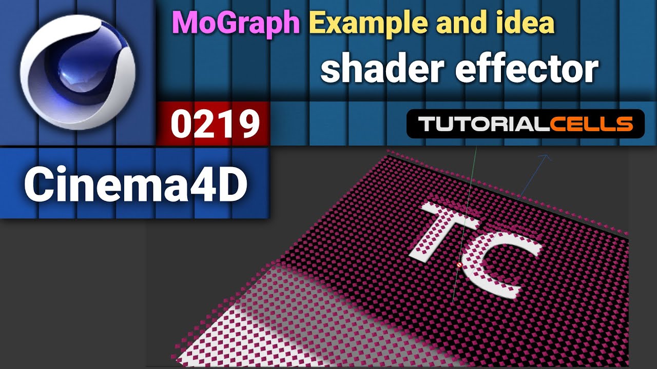 0219. MoGraph Examples ( bodypaint 3d & shader effector ) in cinema 4d