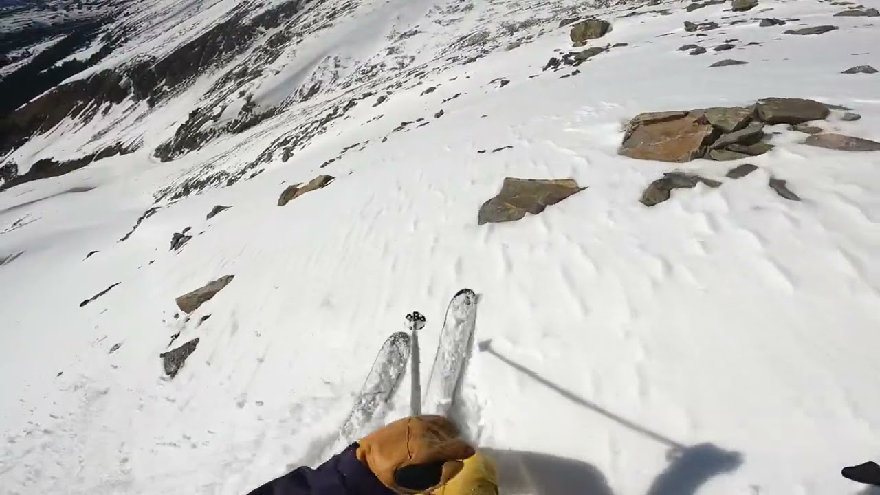 June 1st AVALANCHE, above CLIFFS, loveland pass