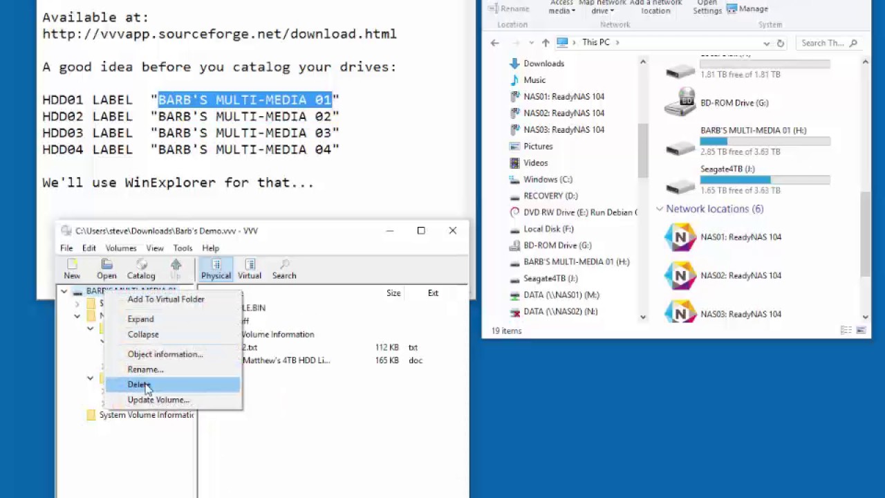 20161205   Steve's Introduction to VVV Virtual Volumes View for Barbara Mathers 2