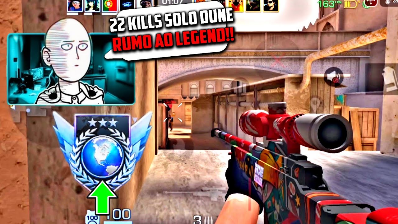 22 KILLS SOLO RUMO AO THE LEGEND | ROG PHONE 6 165 FPS - STANDOFF 2