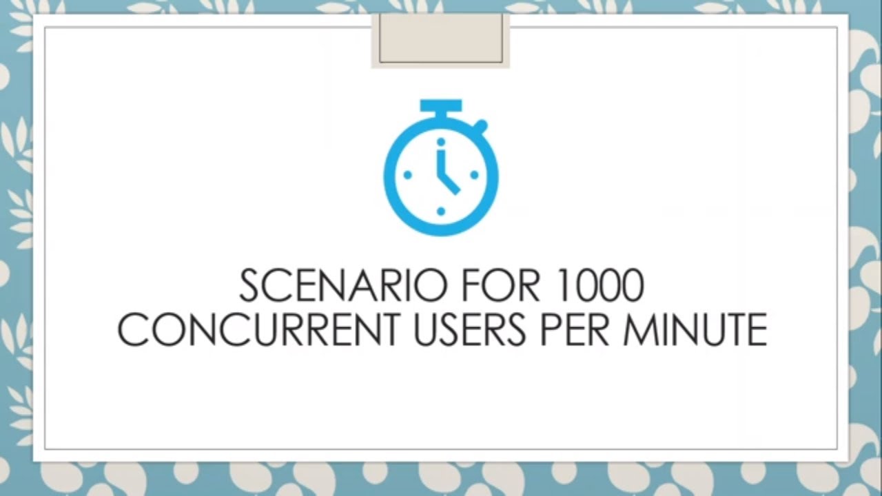 Scenario for 1000 Concurrent Users Per Minute (Jmeter)