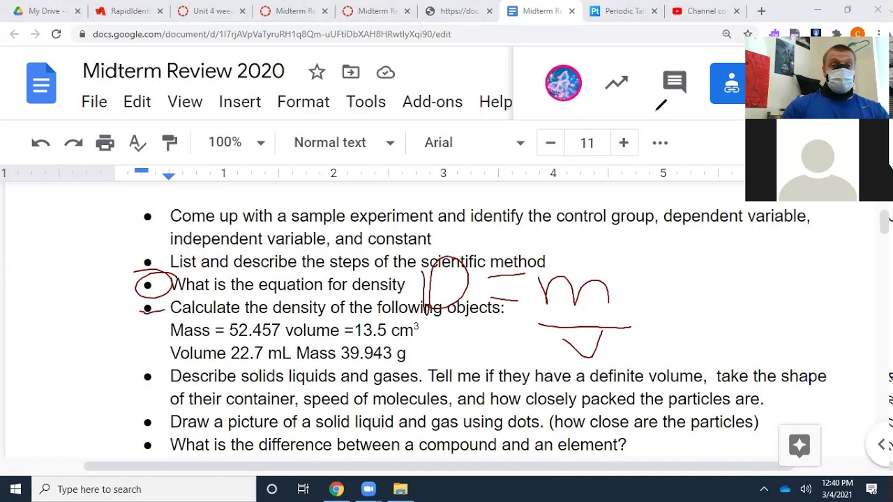 4th period physical science (midterm review)