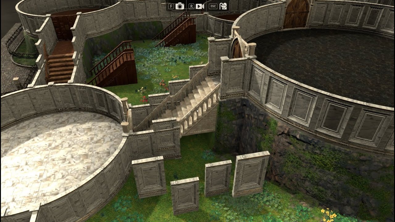 Dungeon Alchemist MAGIC! Tips 4: Bridging differing height room gaps w/ freestanding walls + stairs.