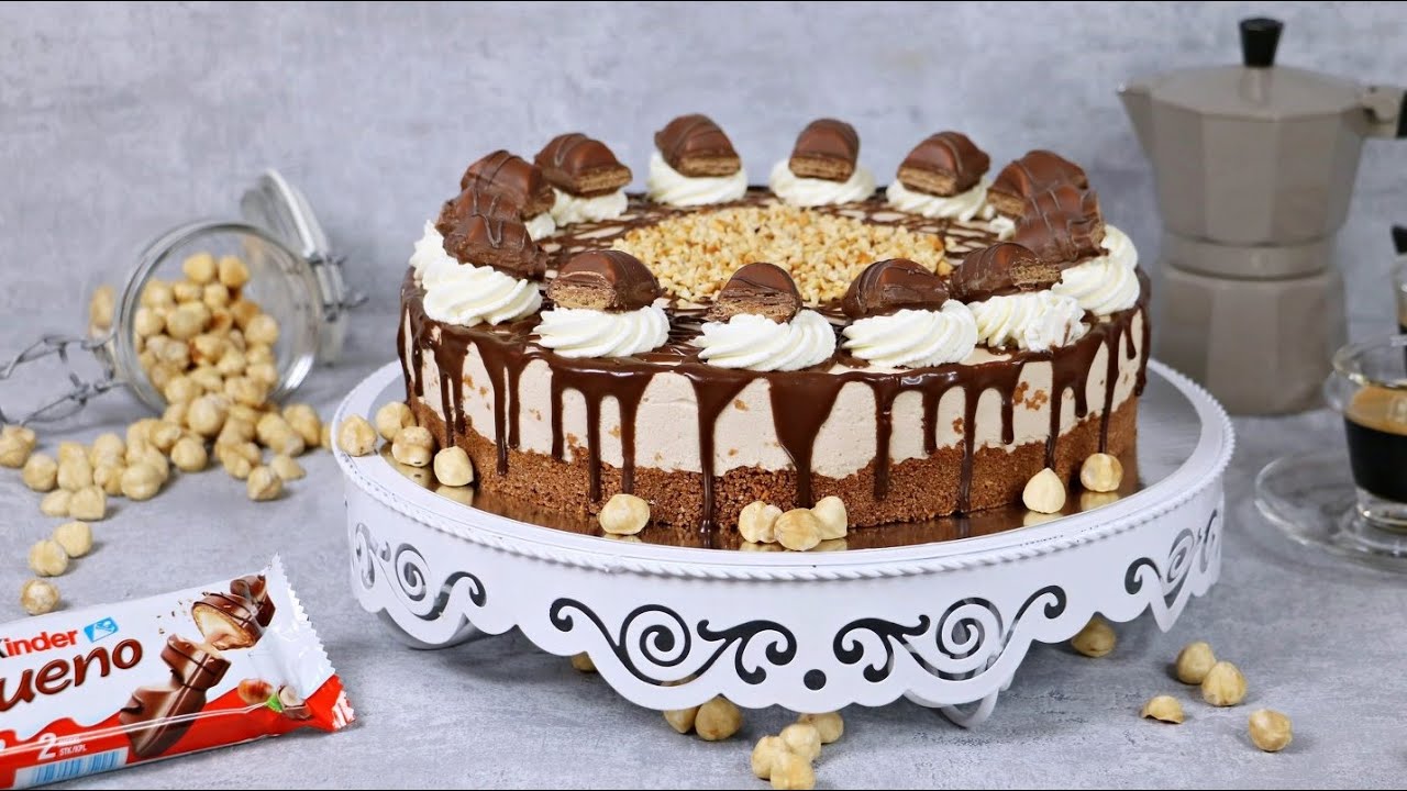 Kinder bueno torta bez pečenja - kinder bueno cheesecake recept - kinder bueno cake - no bake cakes