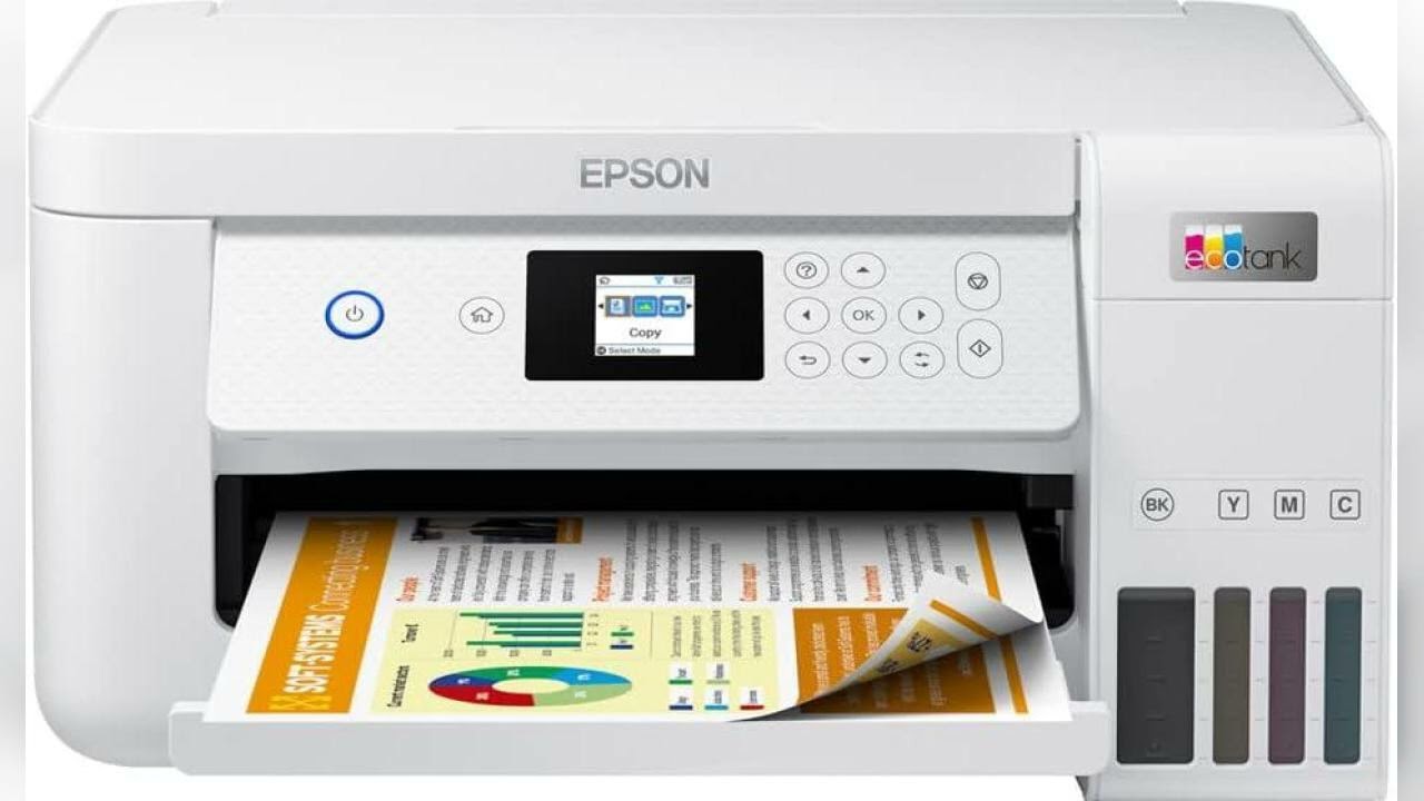 Rezension: Epson EcoTank ET-2856 A4-Multifunktions-Wi-Fi-Tintentankdrucker, mit einem im Lieferum...