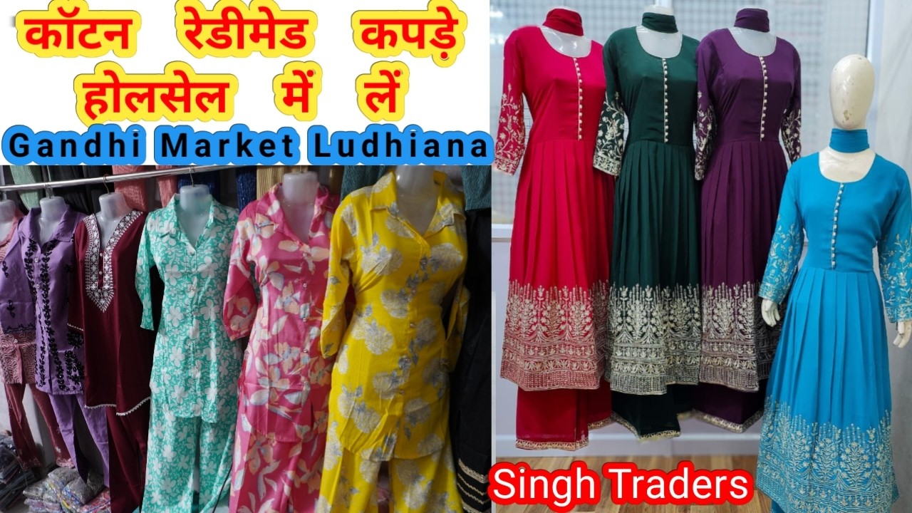 Cotton Readymade Cloths Wholesale Market Ludhiana,Readymade Ladies Suits,Kurti,Croptop,Midi Dress
