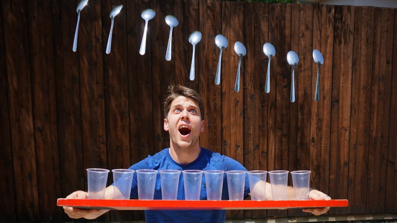 Learn the Spoons Into Cup Trick || Guest Video