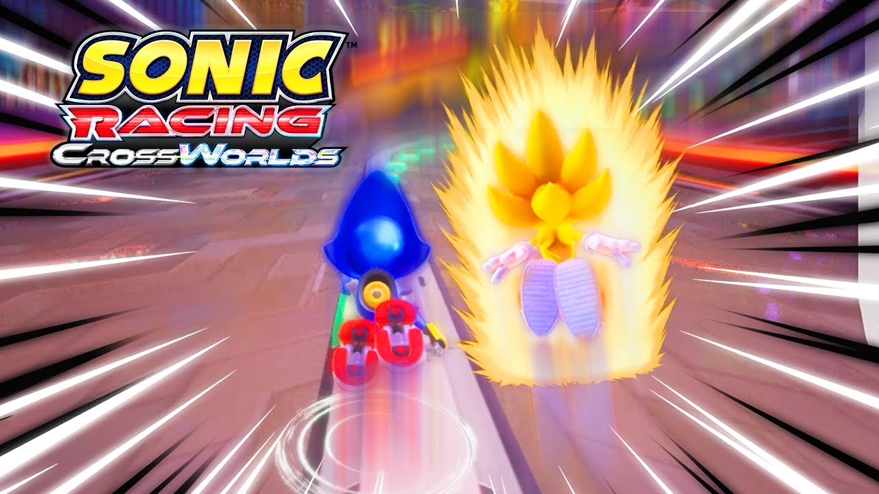 FLYING Super Sonic and Metal Sonic In Sonic Racing CrossWorlds
