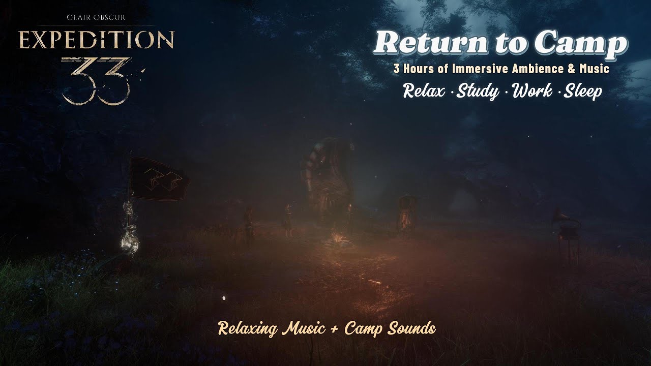 Clair Obscur: Expedition 33 – Relaxing Playlist with Game Music + Campfire Ambience | Sleep Music