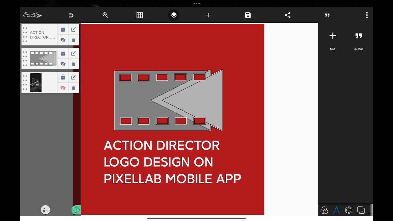 Action Director Logo Design on PixelLab Mobile Graphics App #actiondirector