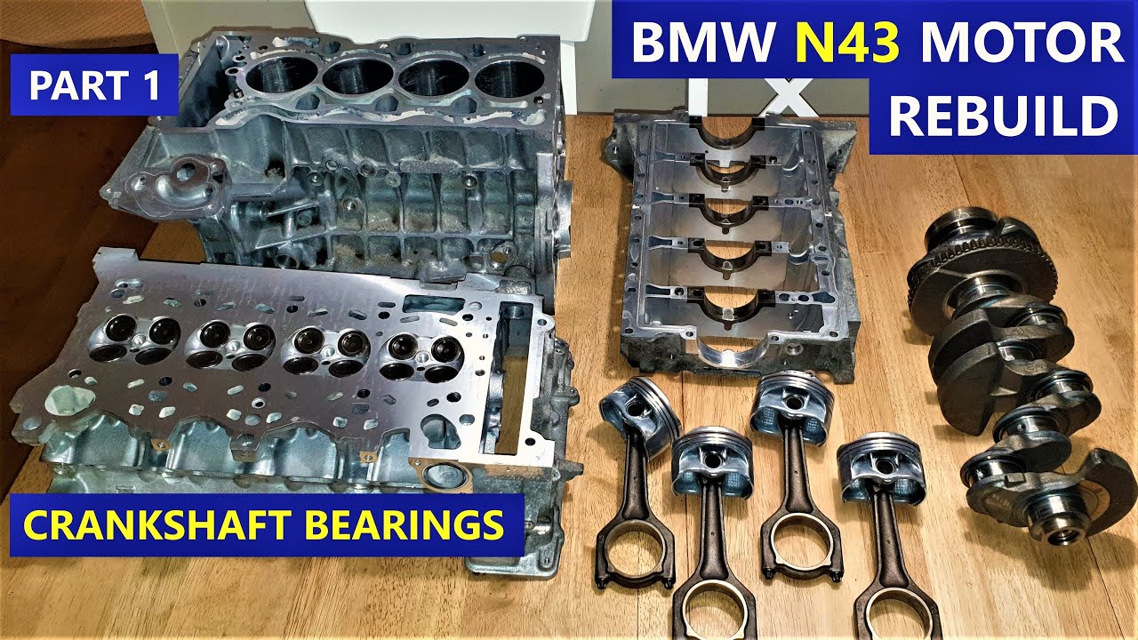 Install CRANKSHAFT MAIN BEARING SHELLS - PART 1 - REBUILD BMW N43 Motor