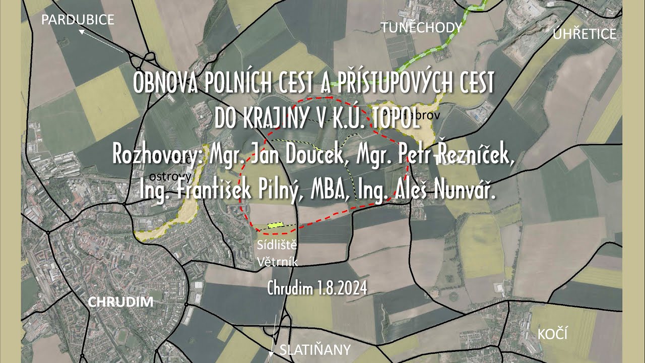 Obnova polních cest a přístupových cest do krajiny v k.ú. Topol - ROZHOVORY - Chrudim 1.8.2024