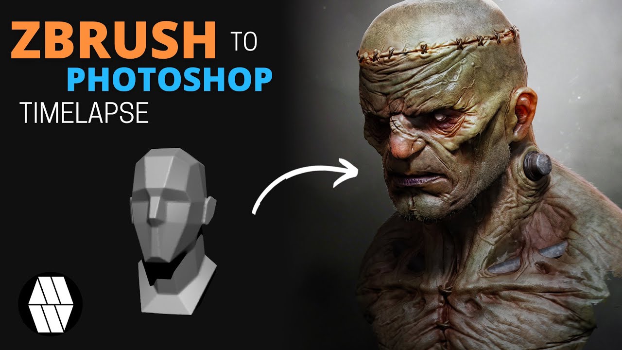 ZBrush to Photoshop Timelapse - 'Frank' Concept