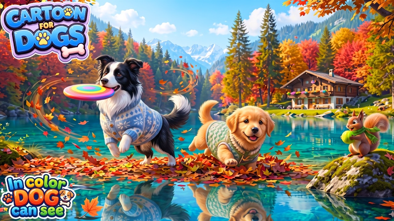 🔴Dogs Cartoon Special: TV For Dog to help reduce loneliness for pets 🦮 with soothing Piano music